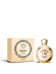 euaden Versace Eros Pour Femme kadın parfümü, altın rengi yuvarlak şişesi ve şık kutusu ile 100 ml EDP