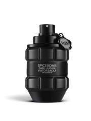 euaden Viktor & Rolf Spicebomb Dark Leather erkek parfümü, el bombası şeklinde siyah mat şişe tasarımıyla