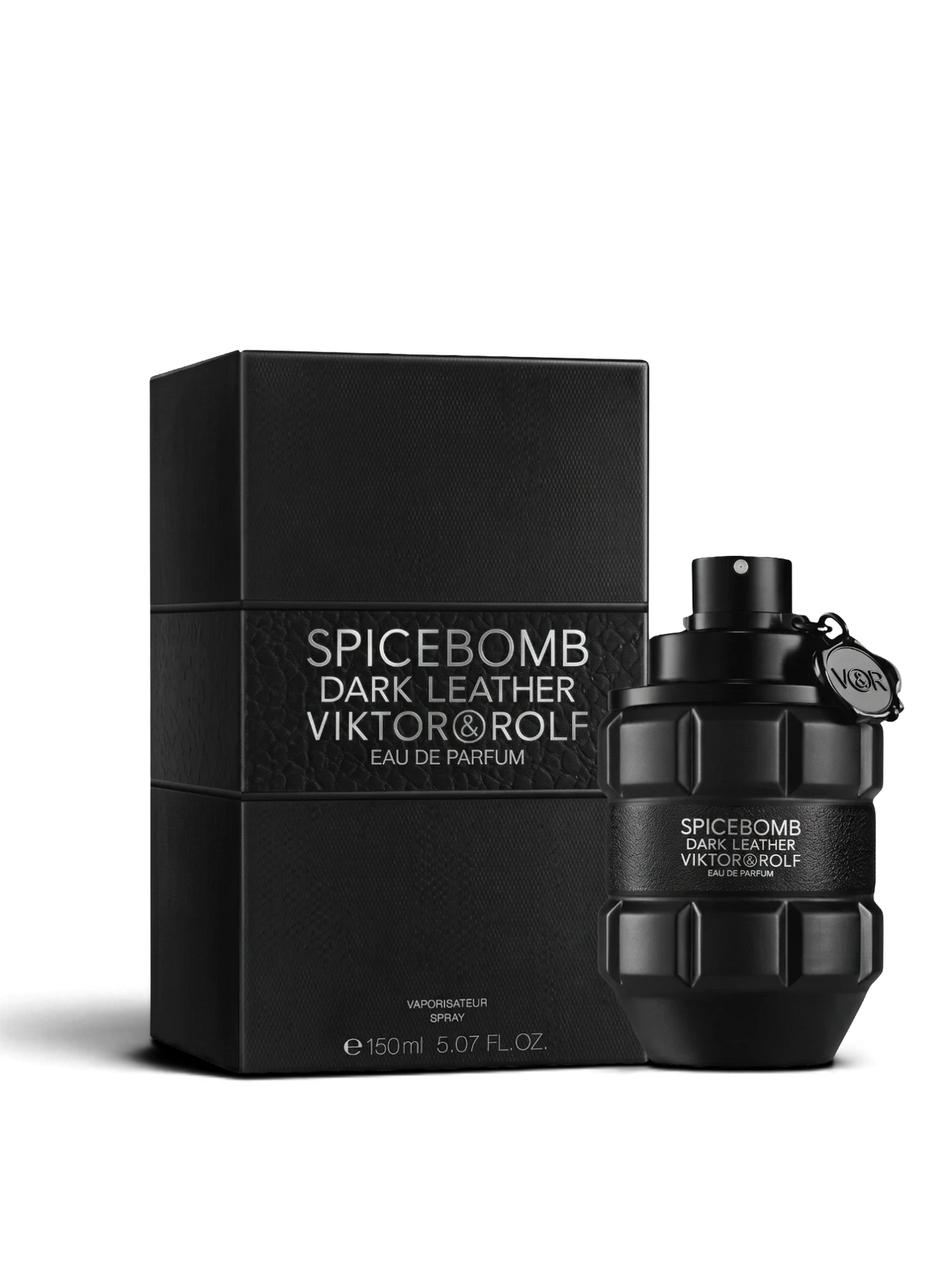 euaden Viktor & Rolf Spicebomb Dark Leather erkek parfümü, siyah el bombası formunda şişe ve özel kutusu