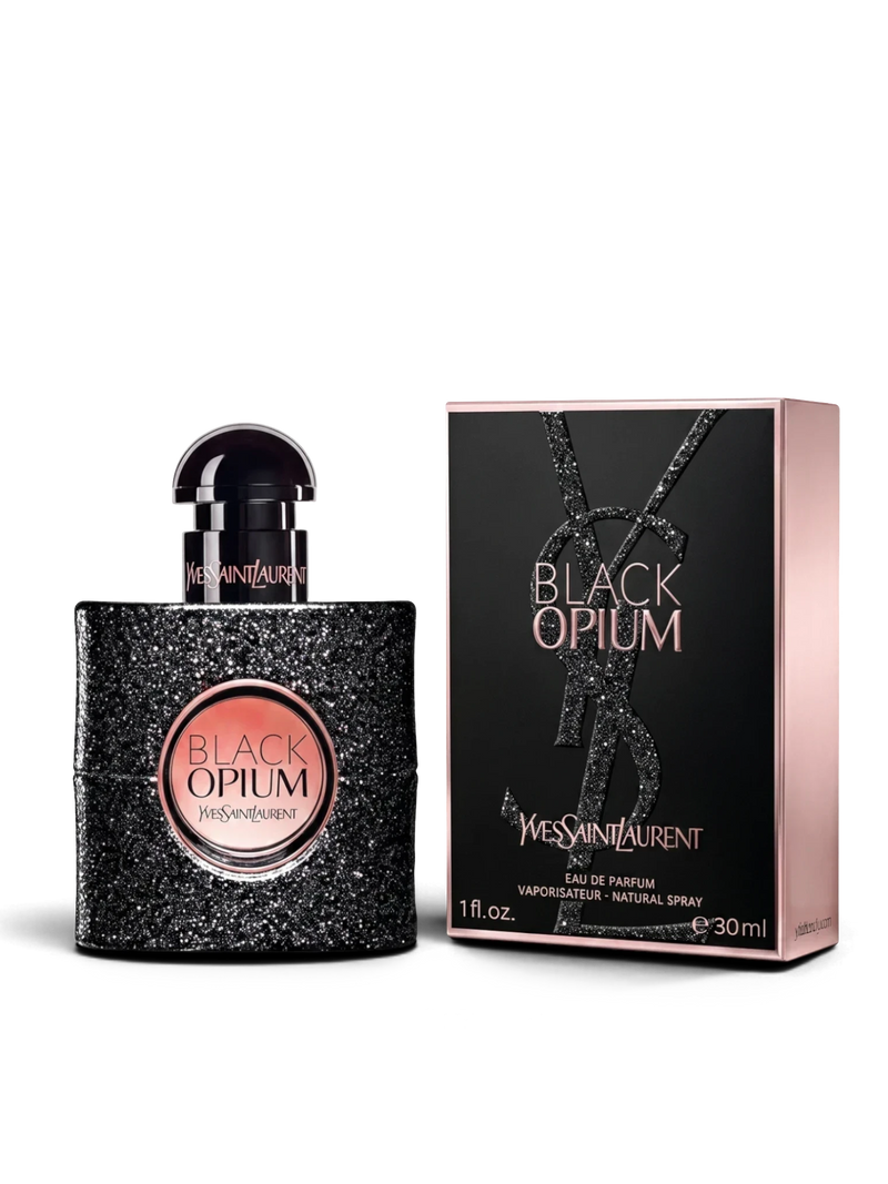 euaden Yves Saint Laurent Black Opium EDP 30ml siyah simli şişesi ve kutusu ile ikonik kadın parfümü
