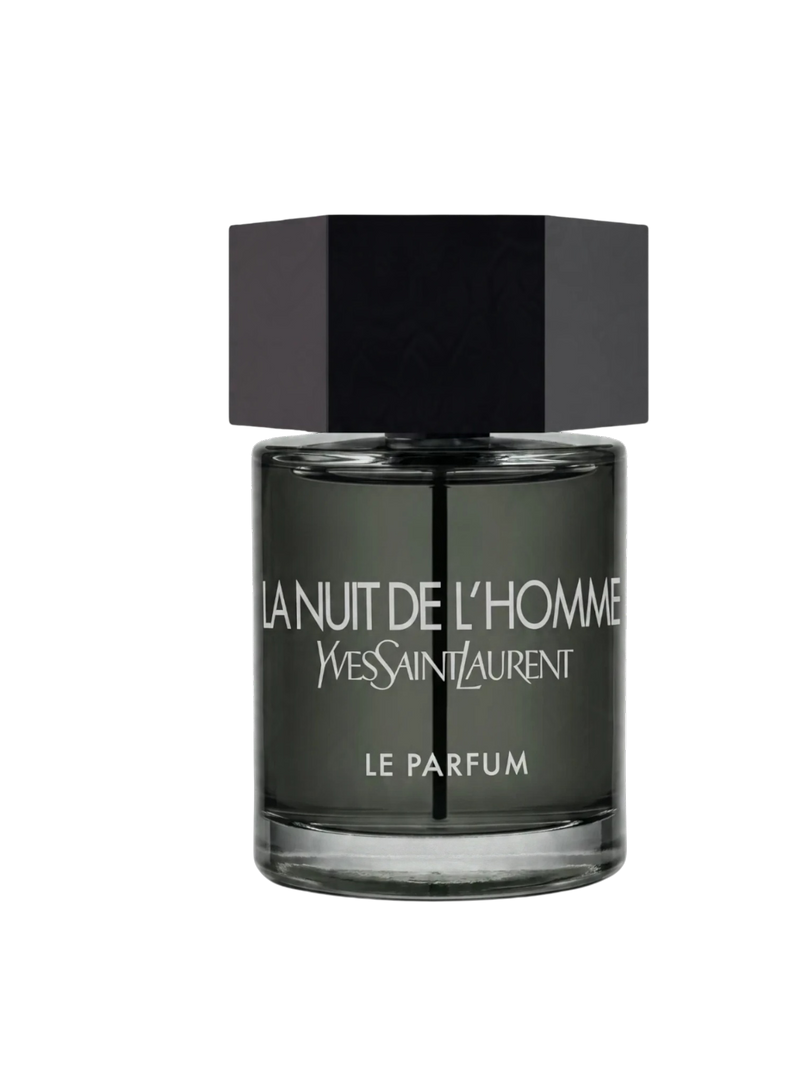 euaden Yves Saint Laurent La Nuit de L'Homme Le Parfum erkek parfümü, siyah kapaklı şık cam şişe tasarımı