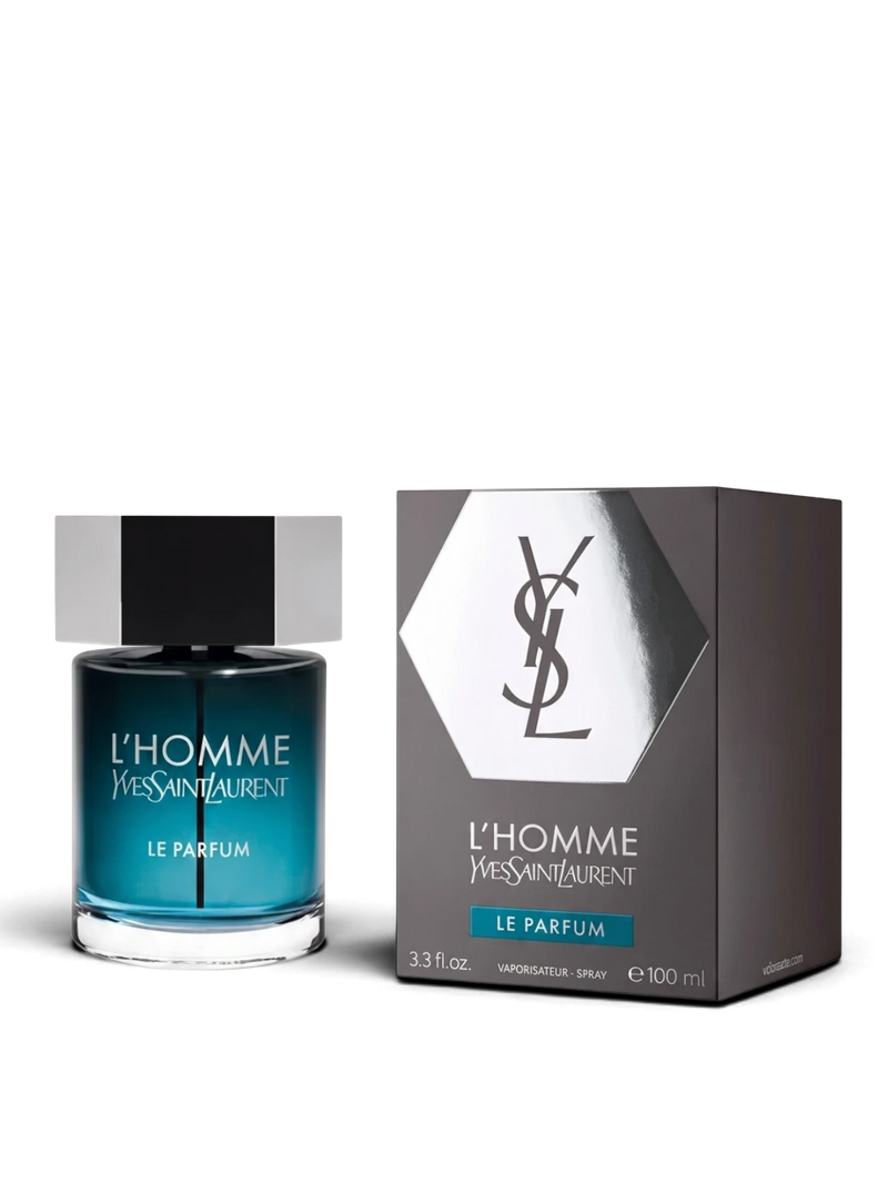 euaden Yves Saint Laurent L'Homme Le Parfum erkek parfümü, 100 ml cam şişe ve şık gri kutusu ile