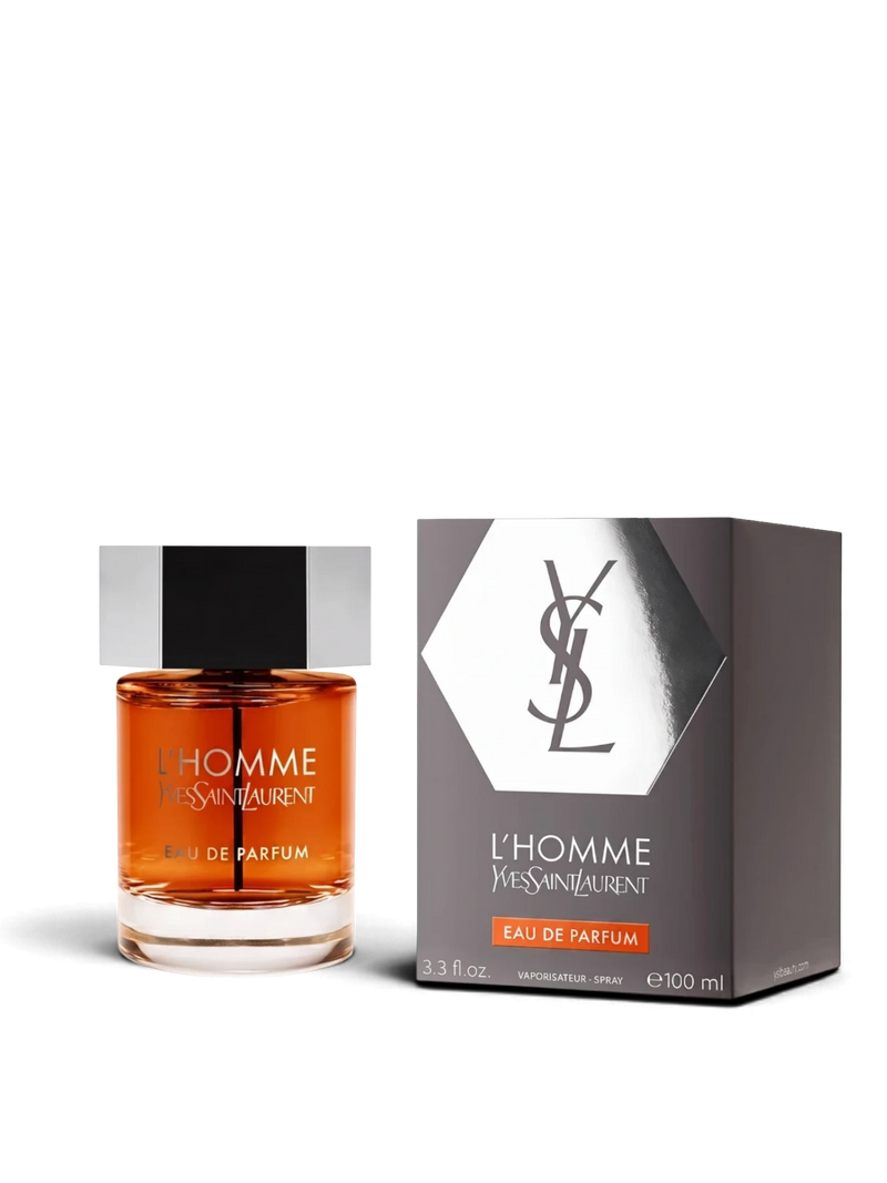 euaden Yves Saint Laurent L'Homme EDP 100 ml erkek parfümü ve şık gri kutusu