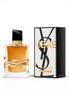 Euaden YVES SAINT LAURENT Libre Intense kadın parfümü, altın logolu şık cam şişesi ve siyah beyaz kutusu ile.