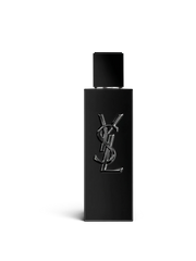 euaden tarafından sunulan, siyah mat şişeli ve ikonik gümüş YSL logolu Yves Saint Laurent Myslf Le Parfum erkek parfümü