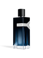 Euaden YVES SAINT LAURENT Y EDP 200 ml erkek parfümü, şık koyu mavi cam şişesi ve ikonik gümüş metalik Y detayı ile.