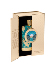 euaden Atkinsons Mystic Moonlight Parfum Intense 100 ml altın detaylı turkuaz şişe ve özel tasarım kutusu