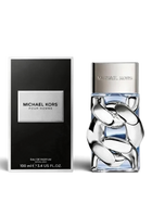 euaden Michael Kors Pour Homme EDP 100 ml erkek parfümü, zincir detaylı şık cam şişesi ve siyah kutusu ile